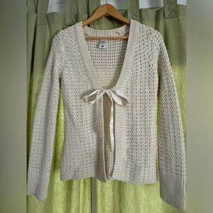 Vintage Old Navy Caridgan with Silk Ribbon